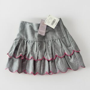 Janie and Jack Gray Skirt Pink Trim Girls 18-24 month NEW with tags, Adjustable